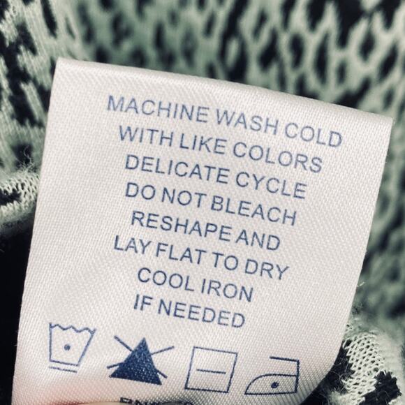 Tyler Boe Kim Mini Dress Cowl Neck Knit Snake Python Pattern Mint Green Black S - Picture 8 of 8